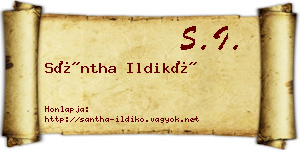 Sántha Ildikó névjegykártya