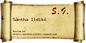 Sántha Ildikó névjegykártya