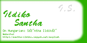 ildiko santha business card